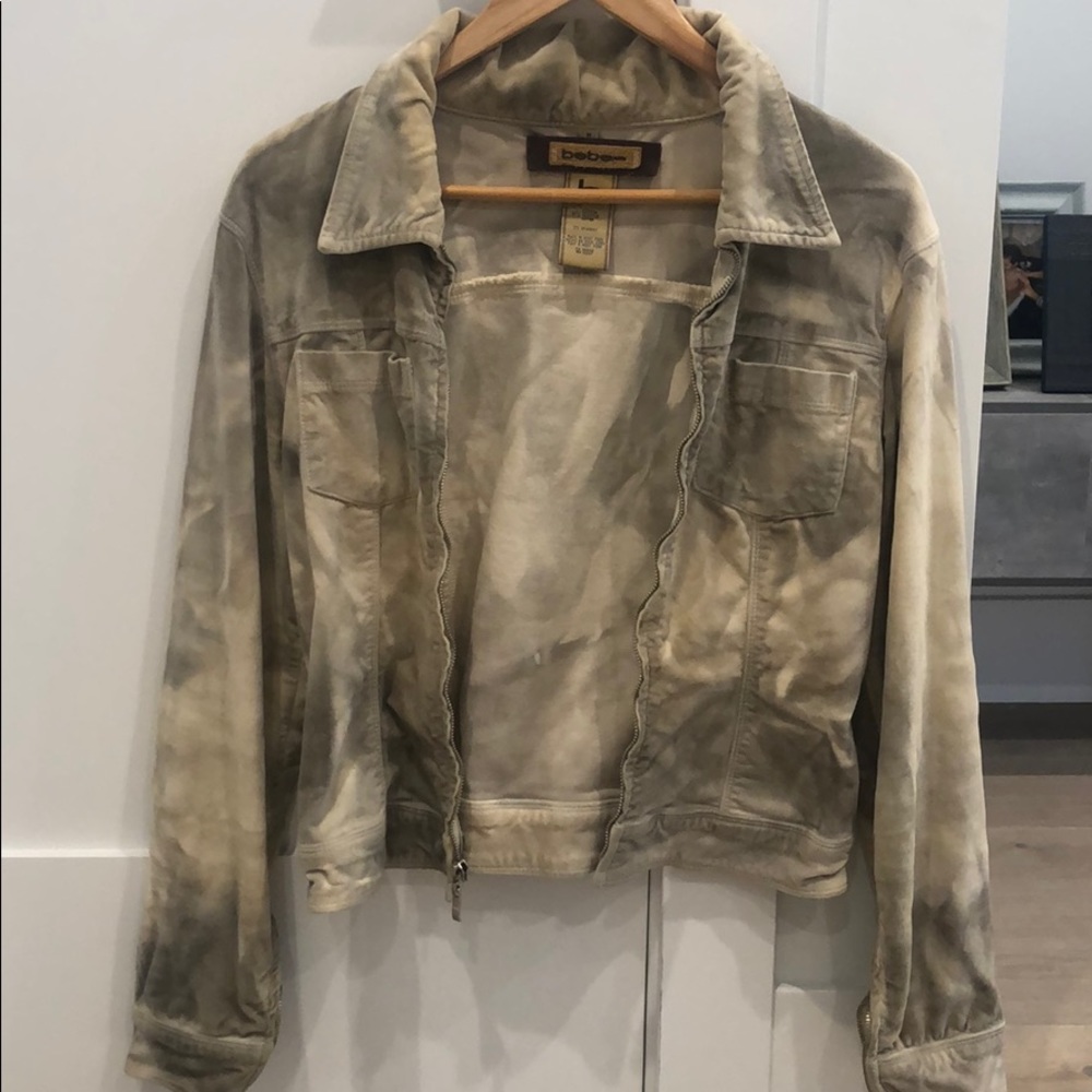 BEBE Velvet Tie Dye Jacket